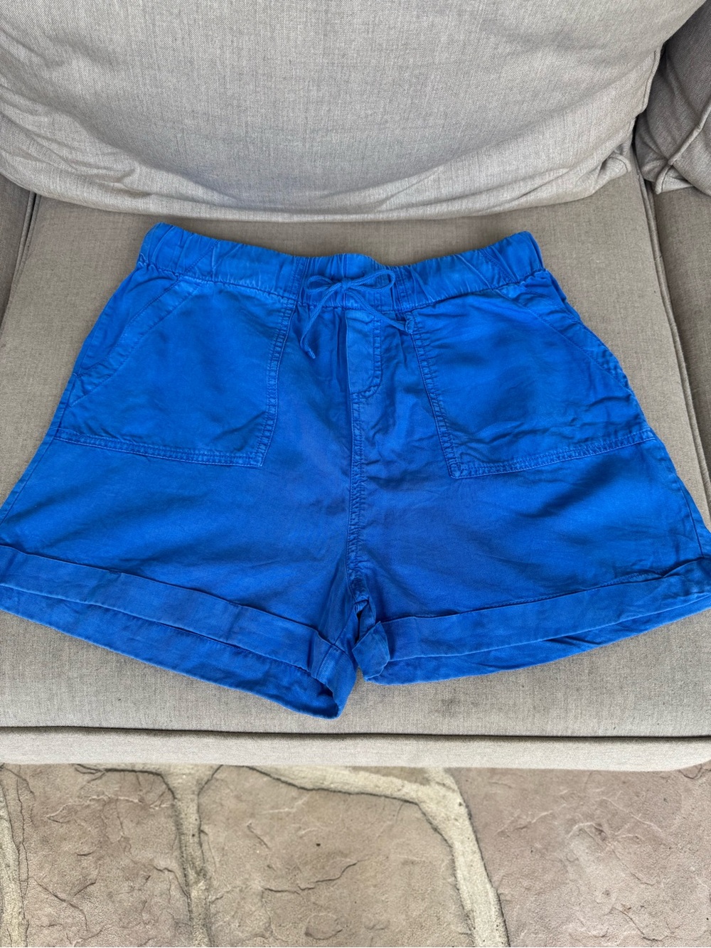 Velvet Heart, Blue, Drawstring Pocket Shorts, Size Medium